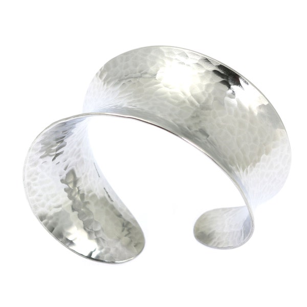 10 Year Anniversary Gift Hammered Anticlastic Aluminum Bangle 10th Anniversary Gift For Her Ten Year Anniversary Gift Aluminum Anniversary