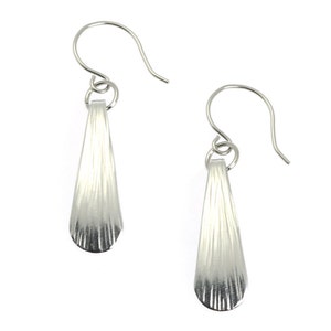 10 Year Anniversary Gift Mini Chased Aluminum Teardrop Earrings 10th Anniversary Gift For Her Ten Year Anniversary Gift Aluminum Anniversary