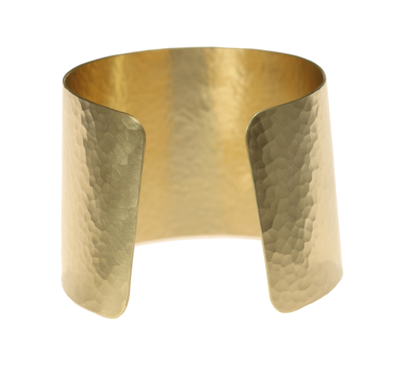 Matte Finished Hammered Gold Cuff Bracelet Brushed Wide Gold Etsy