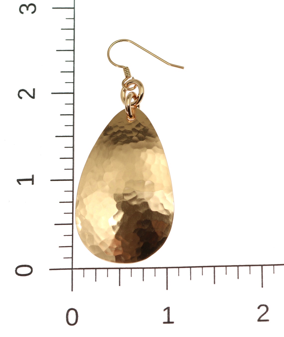 Large Hammered Bronze Earrings Hammered Teardrop Bronze Etsy