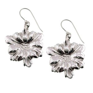 Dogwood Blossom Drop Earrings: Lightweight Aluminum, Hypoallergenic
