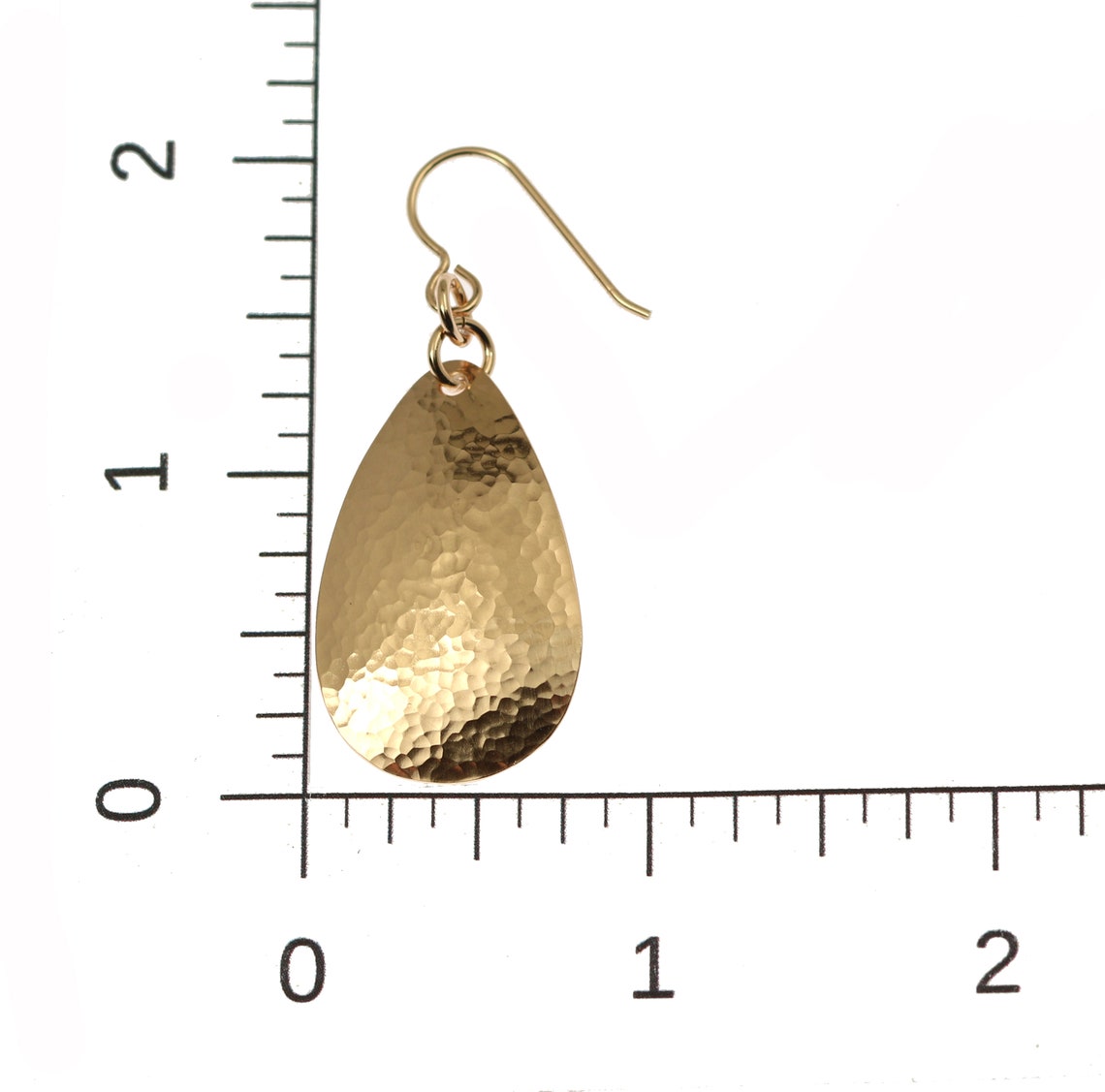 Hammered Bronze Teardrop Earrings Bronze Drop Earrings Etsy