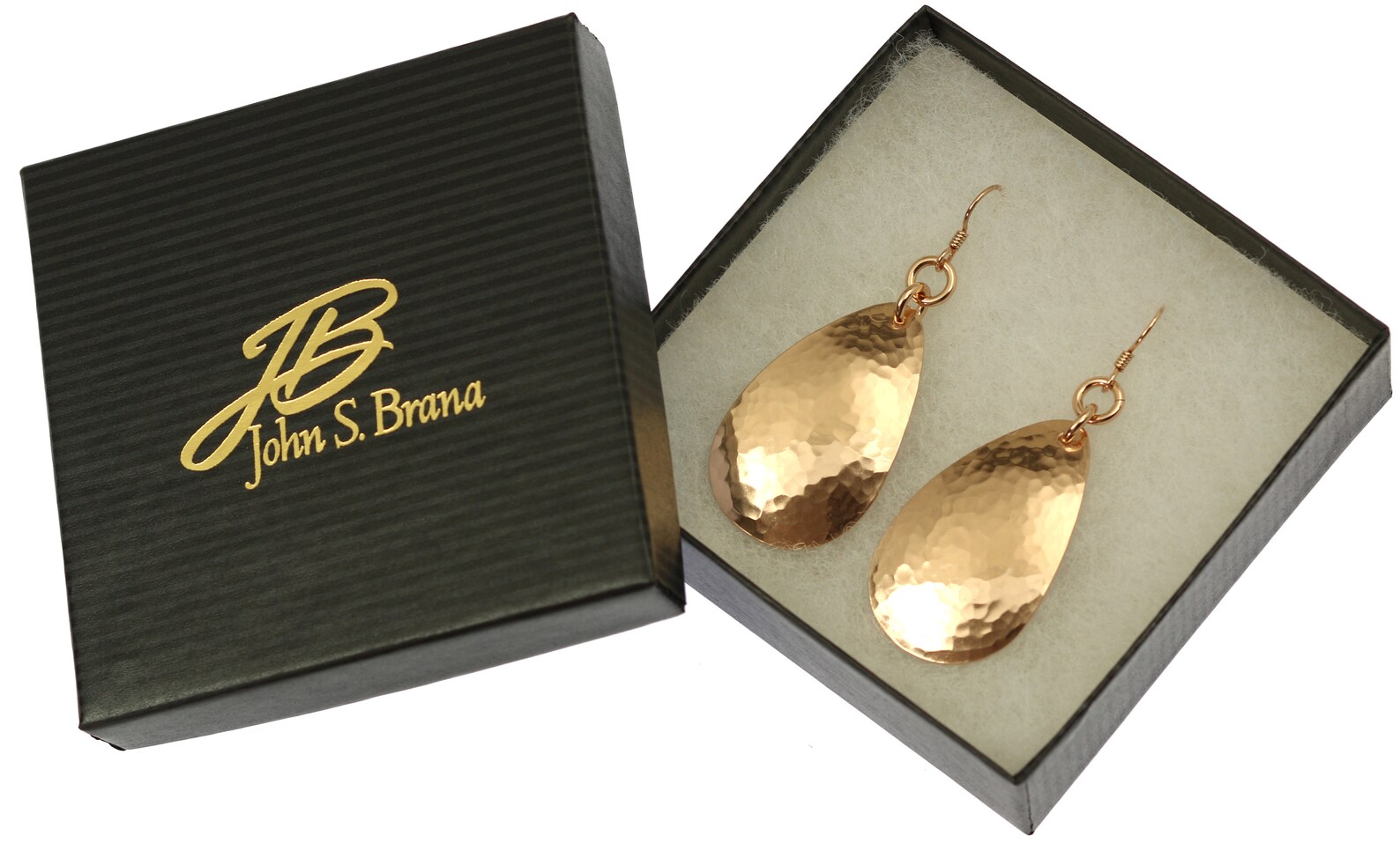 Large Hammered Bronze Earrings Hammered Teardrop Bronze Etsy