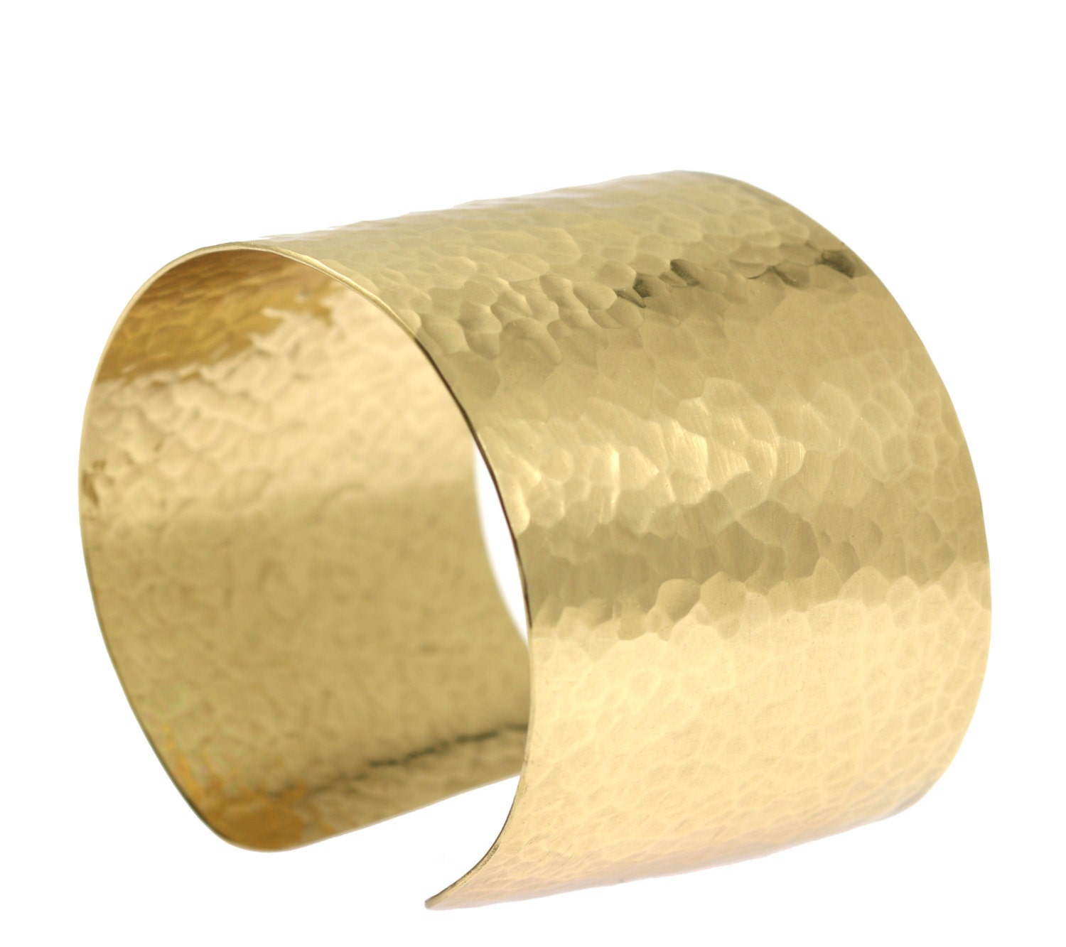 Hammered Gold Cuff Bracelet Wide Gold Cuff Statement Gold Etsy