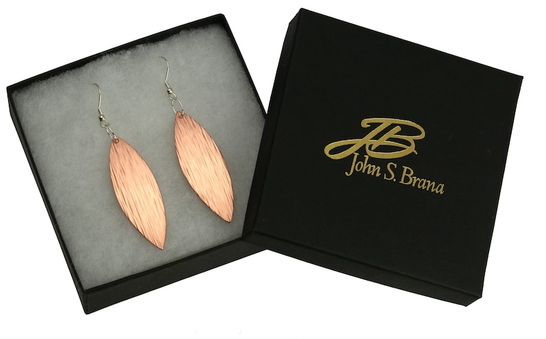 7 Year Anniversary Gift Copper Leaf Earrings 7th Anniversary Gift For Her Seven Year Anniversary Gift Copper Anniversary Gifts for Her image 5