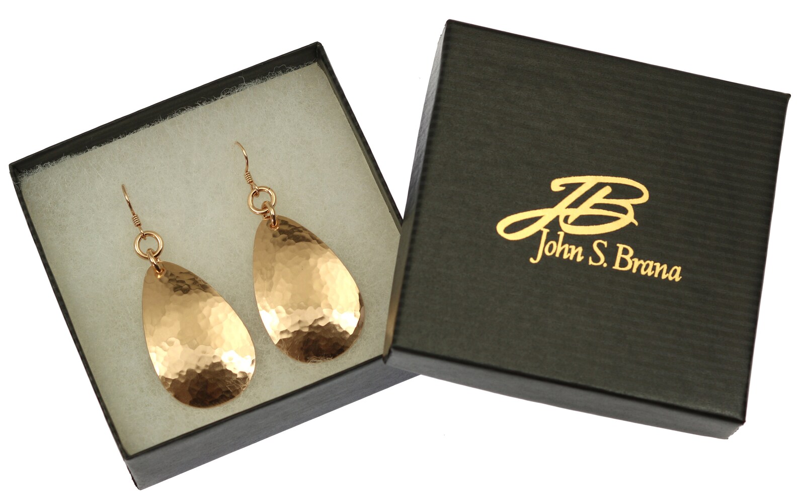 Large Hammered Bronze Earrings Hammered Teardrop Bronze Etsy