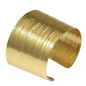 Brass Bark Cuff Bracelet - Gold Statement Cuff - Gold Cuffs - Large Gold Statement Cuffs - 21st Wedding Anniversary Gifts - Wide Brass Cuffs