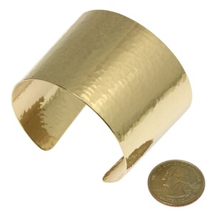 Hammered 14K Gold Filled Cuff Bracelet Wide 14K Gold-filled - Etsy