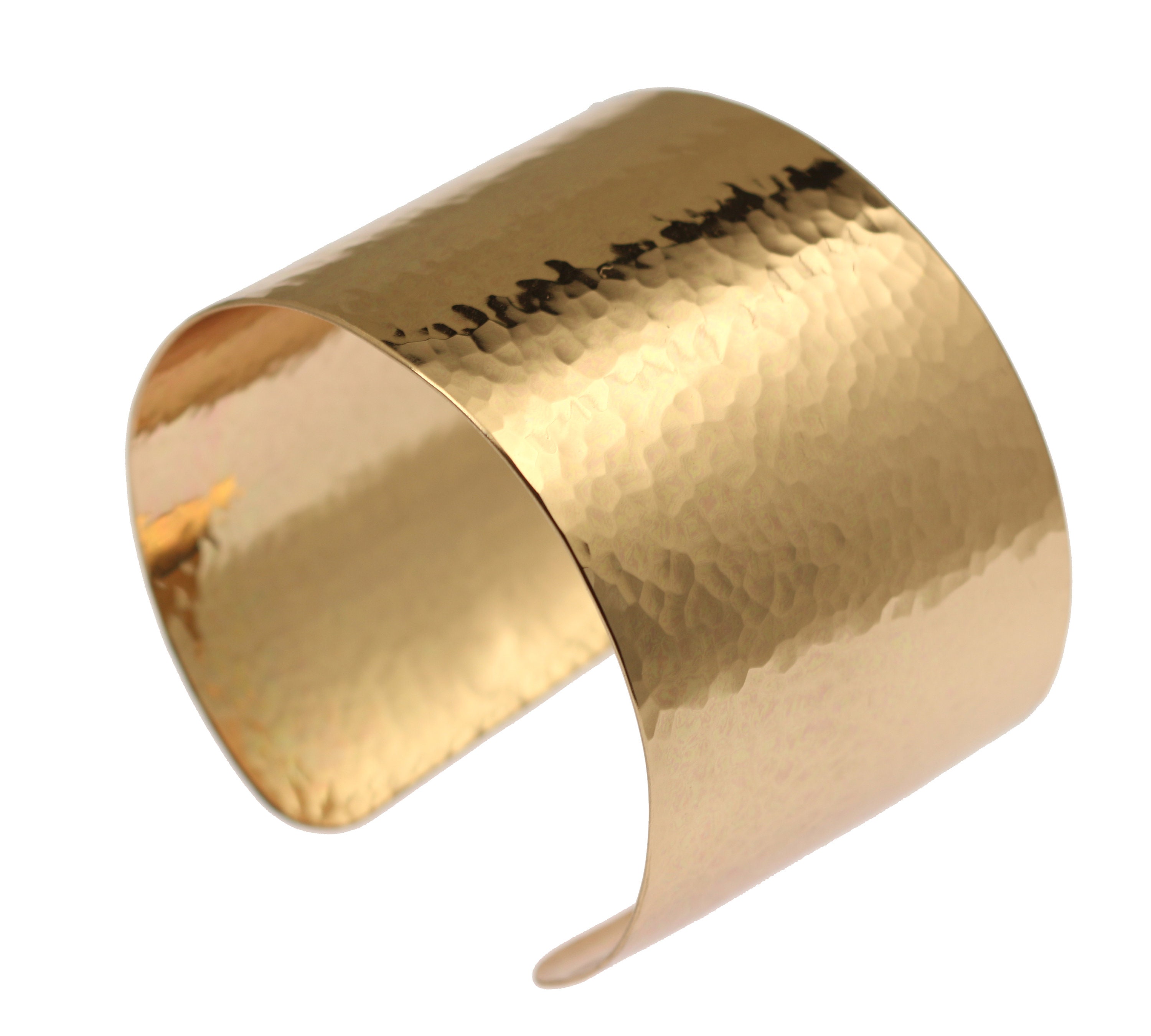 Hammered Bronze Cuff Bracelet: Wide Solid Bronze Jewelry, 8th Anniversary