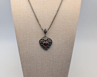 Retired Brighton Heart Pendant Necklace  W/Adjustable length