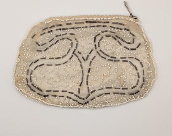 Vintage Beaded Clutch Purse or Coin Purse from the 1920's to 1940's