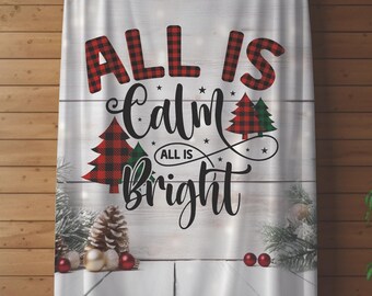 Christmas Throw Blanket: Festive Holiday Decor, Soft Minky or Sherpa