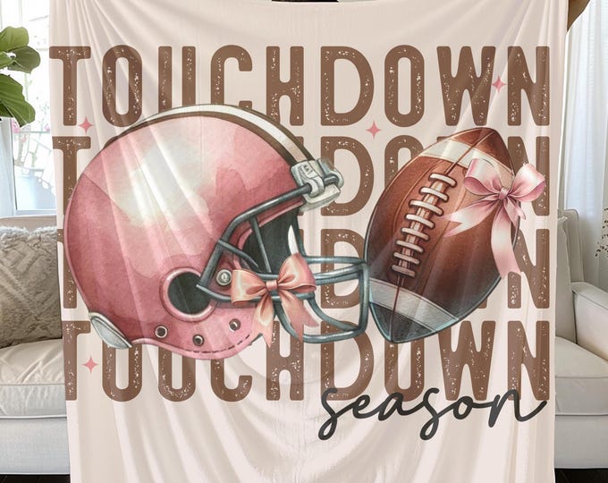 Game Day Football Plush Blanket: Touchdown Season Soft Throw