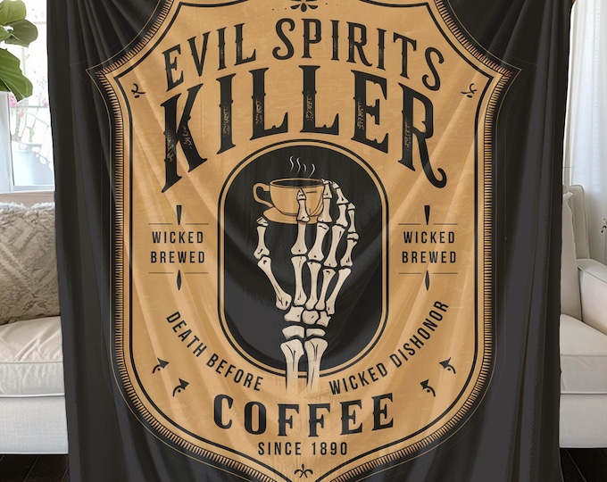 Evil Spirit Halloween Blanket, Cozy Throw for Protection and Comfort, Spooky Gift