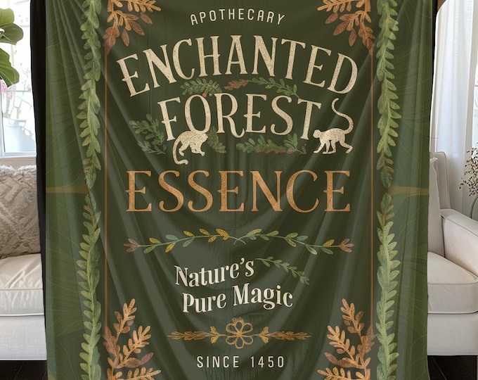 Enchanted Forest Velveteen Blanket: Magical Cozy Throw