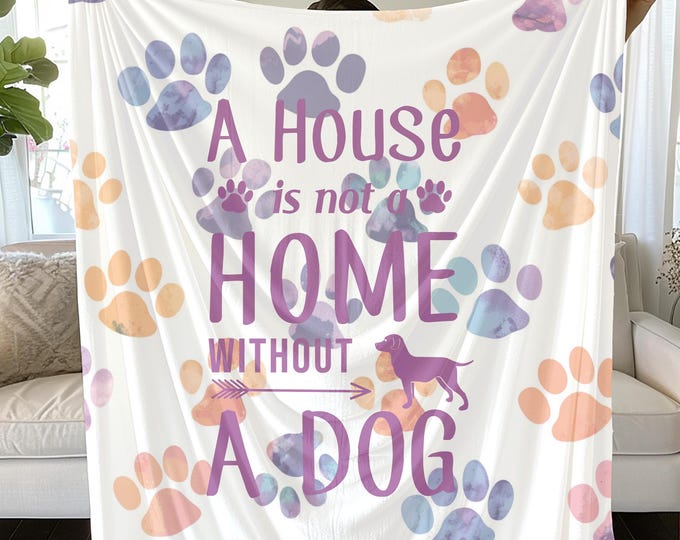 Dog Lover Blanket: Cozy Plush Velveteen Throw