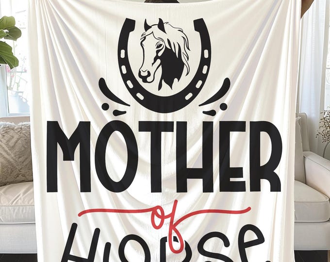 Mother of Horse Plush Blanket: Cozy Equestrian Throw