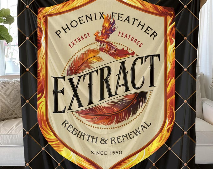 Phoenix Feather Extract Plush Blanket: Cozy Throw