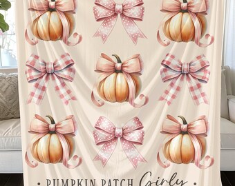 Pumpkin Patch Plush Blanket: Autumn Nursery Decor