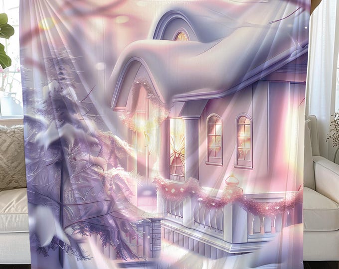 Lavender Winter Dream Blanket: Cozy Home Decor, Warm Throw