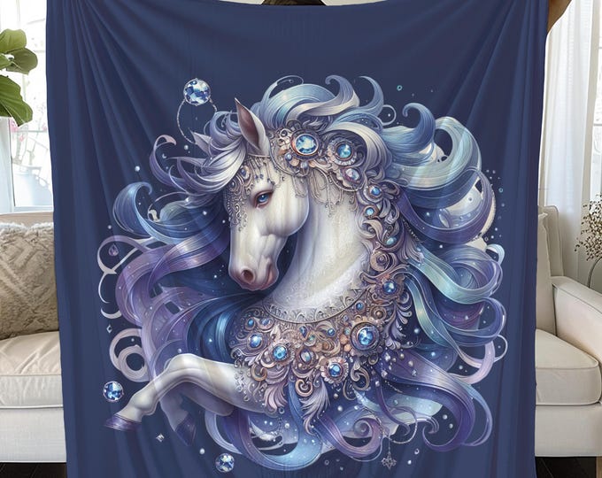 Fantasy Horse Plush Blanket: Cozy Gift for Equine Lovers