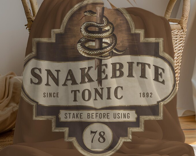 Snakebite Tonic 78 Blanket: Cozy Fall Decor Throw