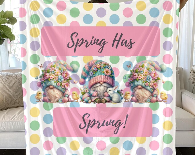 Spring Has Sprung Blanket: Cozy Easter Decor Throw