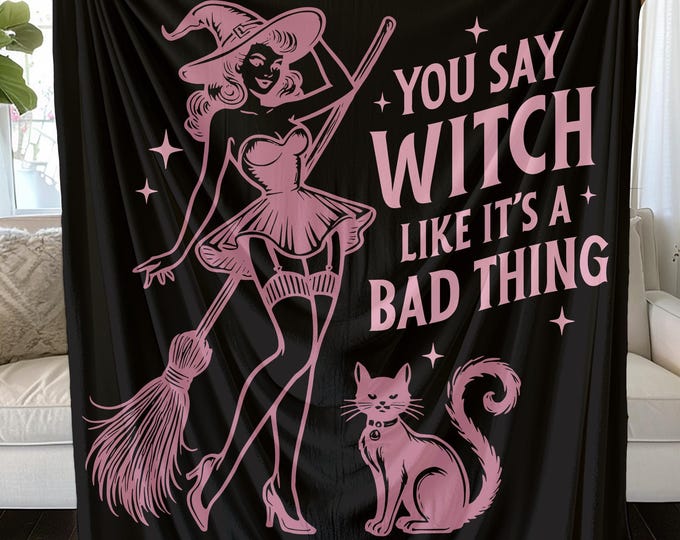Witch Blanket: Cozy Halloween Throw, Spooky Home Decor
