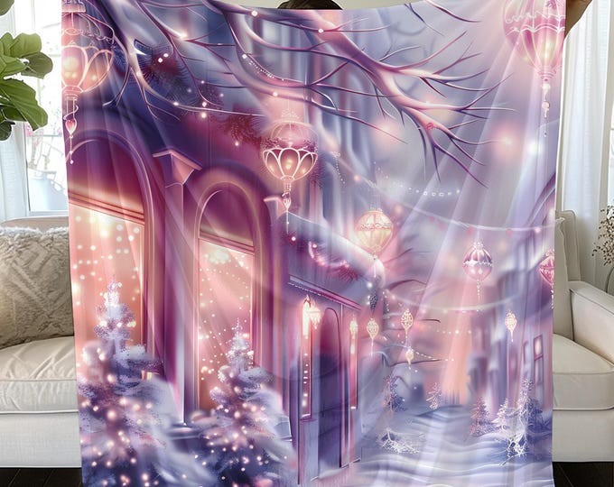 Lavender Winter Dream Collection #9 Blanket for cozy nights, warm and decorative throw