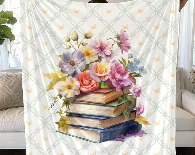 Floral Spring Flowers Blanket: Cozy Home Decor Throw