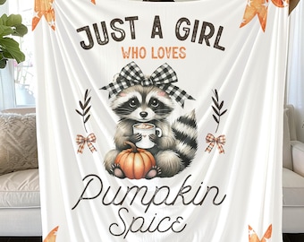 Pumpkin Spice Plush Blanket: Cozy Autumn Decor Throw