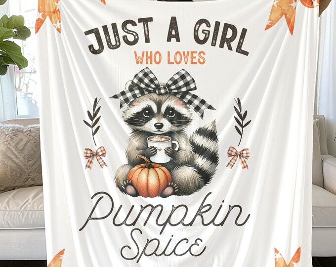 Pumpkin Spice Plush Blanket: Cozy Autumn Decor Throw