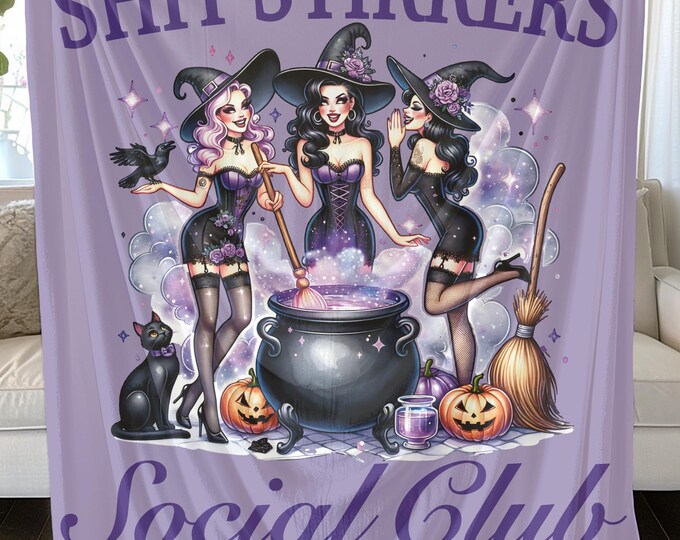Shit Stirrers Social Club Plush Blanket - Cozy Throw for Home, Gifts & Comfort