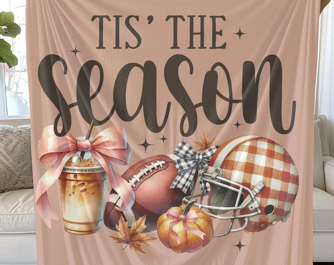 Tis The Fall Season Plush Blanket: Cozy Autumn Decor Throw