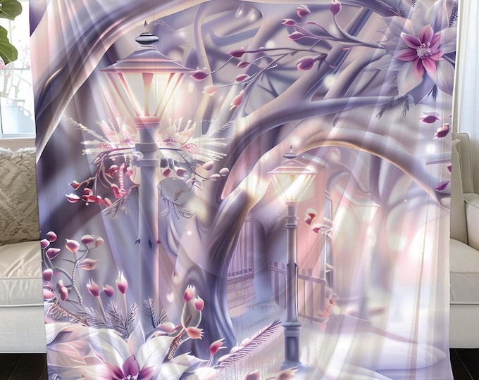 Lavender Floral Blanket: Winter Dream Home Decor