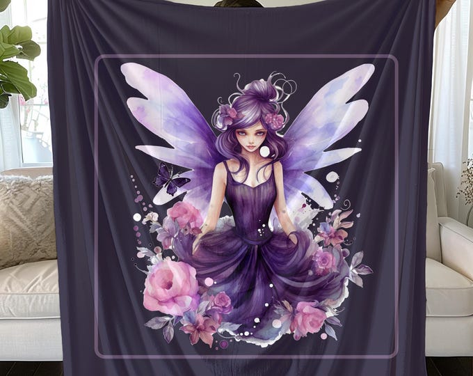 Purple Fairy Blanket: Soft Throw, Nursery Decor