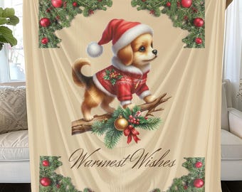 Warmest Wishes Puppy Blanket: Cozy Pet Throw