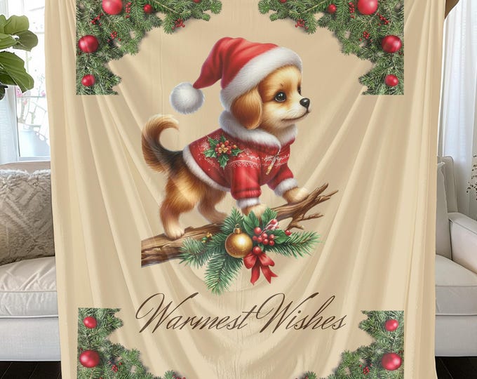 Warmest Wishes Puppy Blanket: Cozy Pet Throw