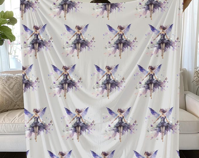 Purple Fairy Blanket: Soft Cozy Throw, Magical Home Decor