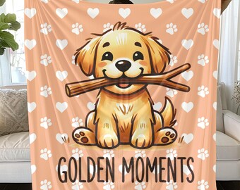 Golden Retriever Plush Blanket: Soft Cozy Throw