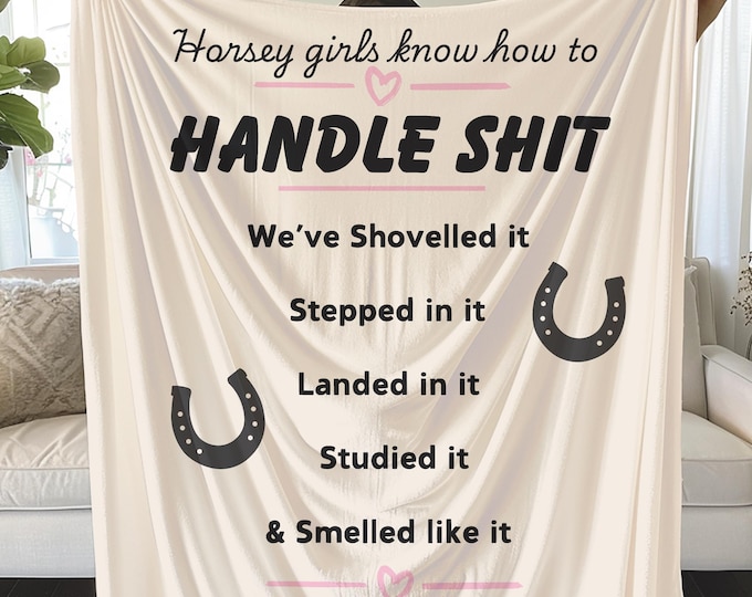 Plush Blanket for Horse Lovers:  Soft Equestrian Decor Gift