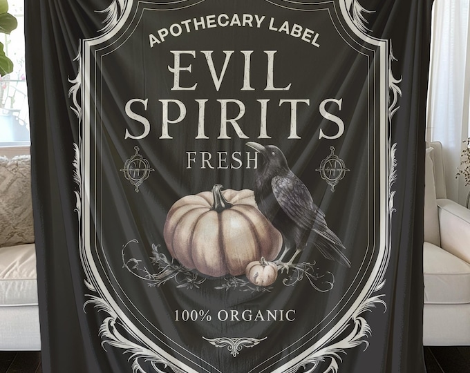 Evil Spirits Halloween Blanket: Cozy Fall Decor Throw