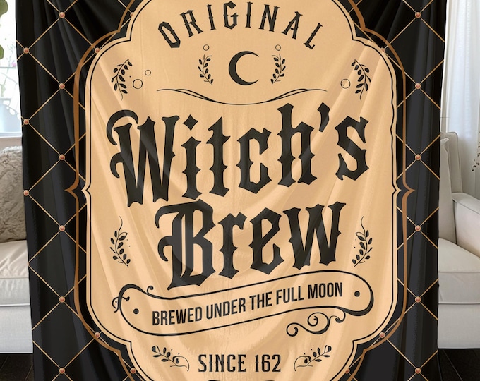 Witches Brew Throw Blanket: Spooky Halloween Decor