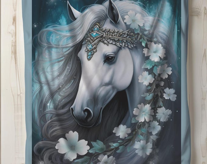 Princess Horsehead Plush Blanket: Cozy Equestrian Decor