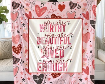 Valentine's Love Blanket: Cozy Home Decor Gift