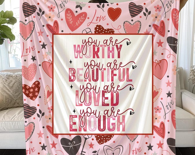Valentine's Love Blanket: Cozy Home Decor Gift