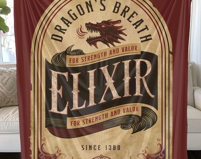 Dragon's Breath Elixir Blanket: Soft Cozy Halloween Decor