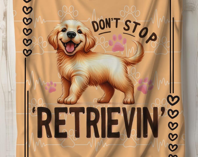 Golden Retriever Plush Blanket: Cozy Dog Lover Throw