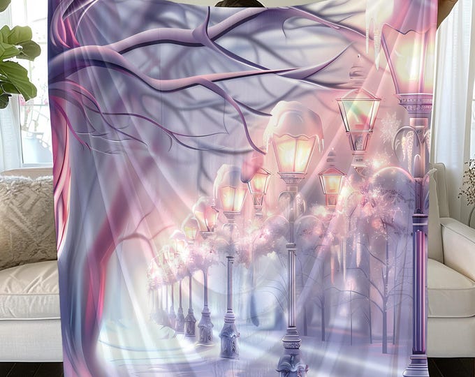 Lavender Winter Dream Blanket: Cozy Home Decor, Soft Plush Fabric