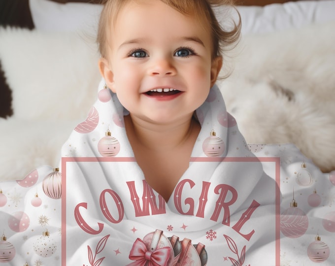 Cowgirl Christmas Blanket: Holiday Throw, Soft Home Decor